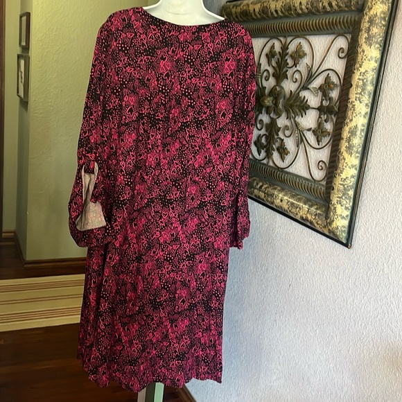 NWT So Pretty Heart Print Torrid Floral Long Sleeve  Adjustable Zip Dress Sz 5 - Picture 7 of 11